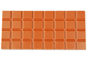 Chocolate bar isolated on white