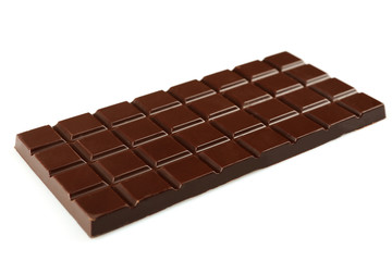 Chocolate bar isolated on white