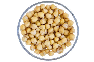 Chick peas isolated on white