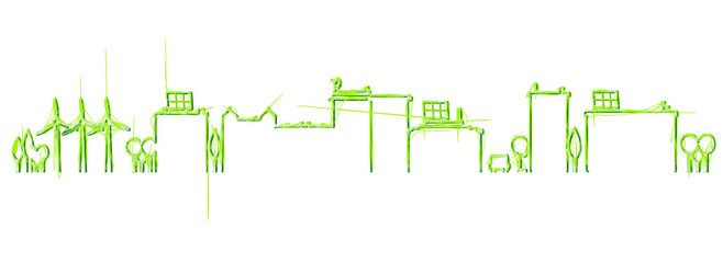 dessin ville développement durable écologique web design