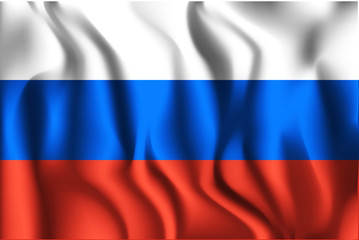 Flag of Russia. Rectangular Shape Icon