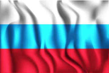 Russia Variant Flag. Rectangular Shape Icon