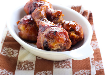 Roasted chicken drumsticks