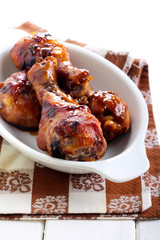 Roasted chicken drumsticks