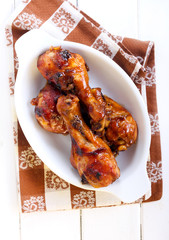 Roasted chicken drumsticks