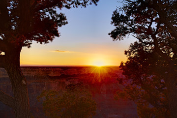 Grand Canyon, Sonnenuntergang bei Mohave Point 01