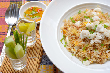 Crab Fried Rice - Fried rice thai style Asia Thailand