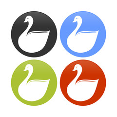 Swan Circle Icons