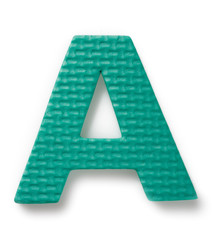 Letter A isolated on the white background