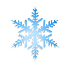 Blue Snowflake isolated on white background