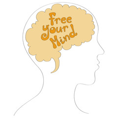 Free your mind vector background