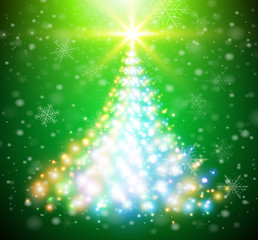 Christmas tree background green