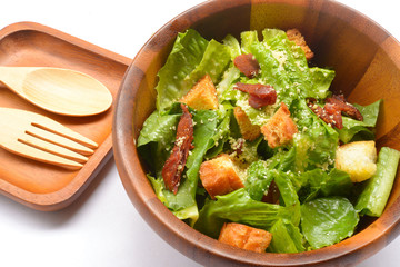 Traditional Caesar Salad with Bacon