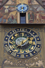 Fototapeta na wymiar Rathaus Ulm, Astronomische Uhr, Baden Württemberg