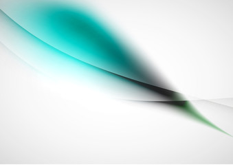 Blurred abstract blue lines in light space