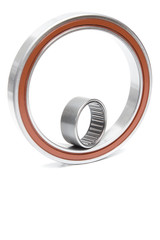 roller-bearing open and closed on a white background