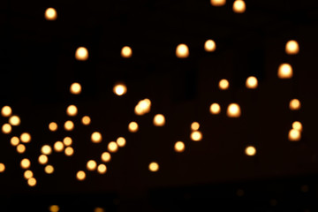 Background of ceiling with lights, close-up