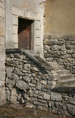 Open door and staircase