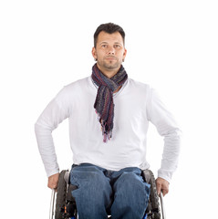 gehandicapter junger Mann, modern
