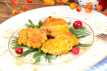 Breaded Chicken Fillet with Herbs and Cranberries