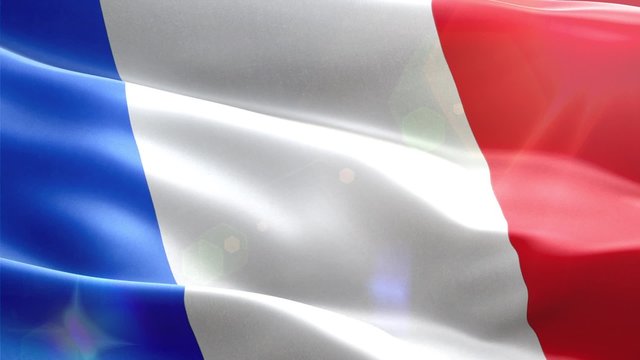 Animated 3D flag of  France