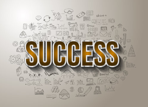 Business Success with Doodle design style