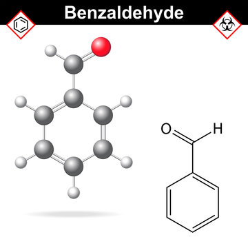 Benzaldehyde chemical formula and molecular structure