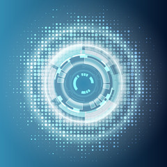 Abstract futuristic digital technology background. Illustration Vector