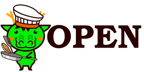 OPEN,CLOSEDを知らせる動物シリーズ