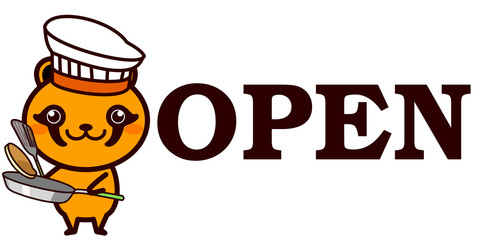 OPEN,CLOSEDを知らせる動物シリーズ