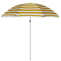 Beach striped umbrella - yellow