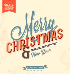 Merry Christmas typographic poster
