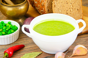 Dietary Soup Cream Puree of Green Peas