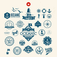 Nautical Badges And Labels