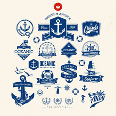 Nautical Badges And Labels