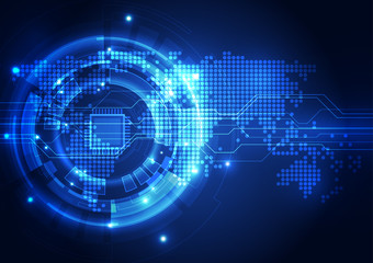vector digital global technology concept, abstract background