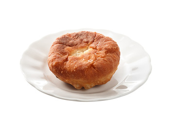 Meat pie deep-fried.