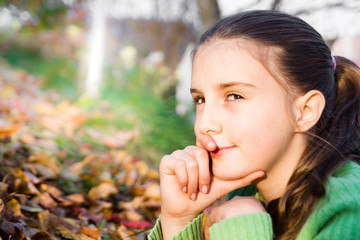 Pretty little girl - autumn time