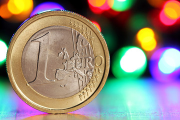 Euro mit Bokeh