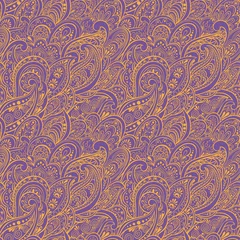 Gordijnen paisley naadloos patroon © antalogiya