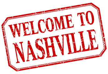 Nashville - welcome red vintage isolated label