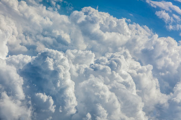 Naklejka na ściany i meble Dense clouds seen from above