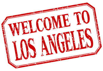 Los Angeles - welcome red vintage isolated label