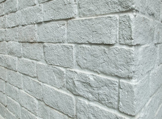 White Brick Stone Wall with Corner Background Texture