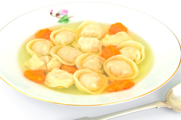 Delicious Food: Soup Dumplings and Carrot.
