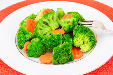 Broccoli and Carrots. Diet Fitness Nutrition