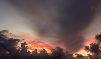 Fototapeta premium End of the afternoon with warm colors and with a fantastic sun.