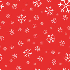Red Background with snowflakes