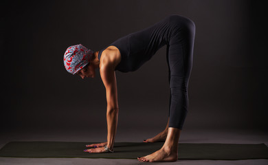 Fototapeta premium girl doing yoga and gymnastics