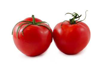 two ripe tomatoes